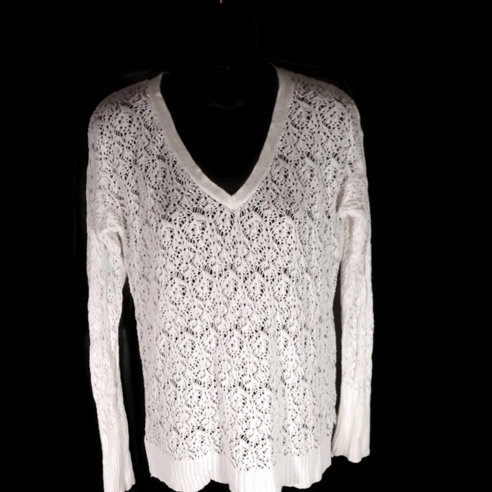 Aeropostale lacy see through Sweater Size M - Picture 1 of 6